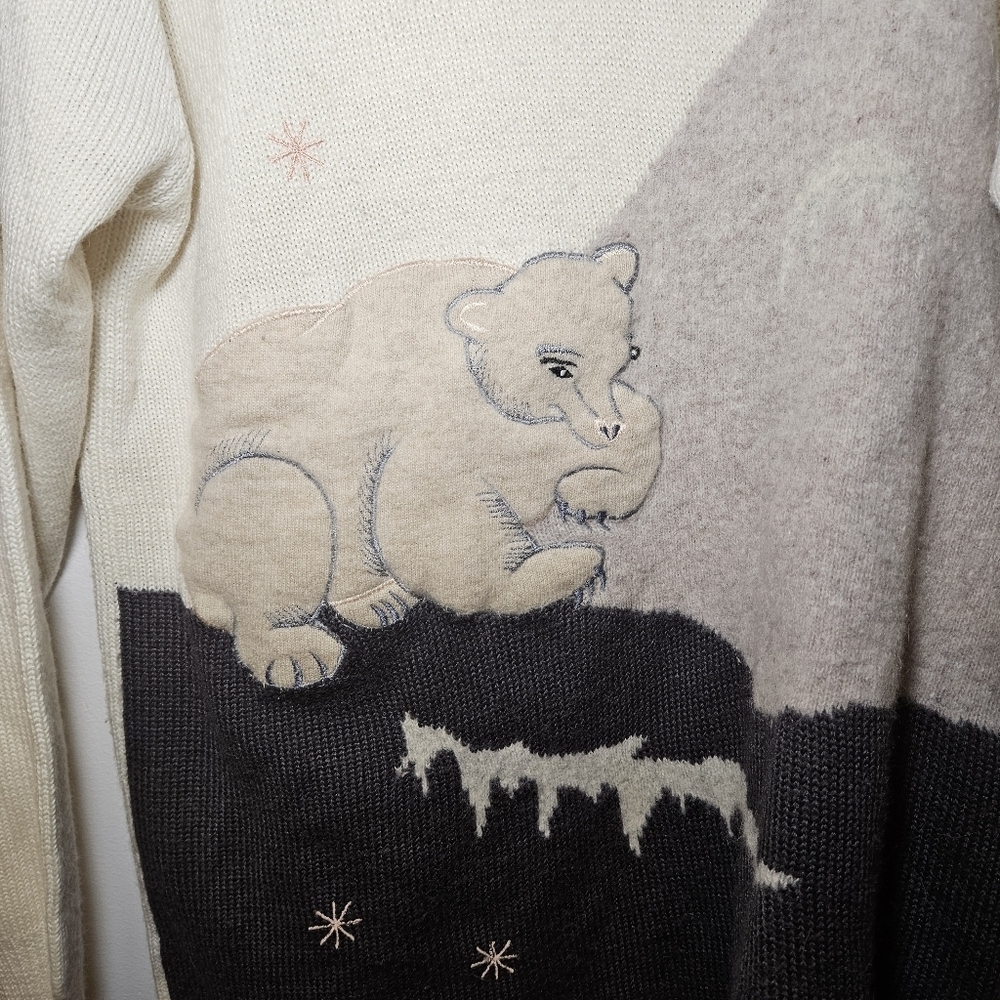Vintage Polar Bear Graphic Wool Blend Sweater - Picture 4 of 8